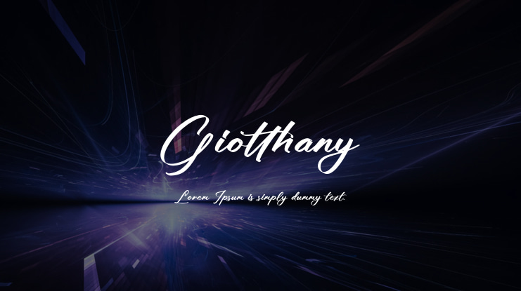 Giotthany Font preview
