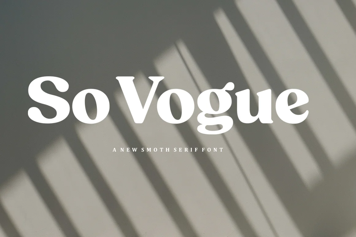 So Vogue Font preview