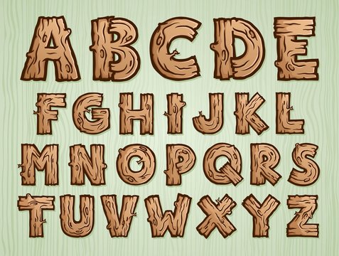 Wooden Font preview