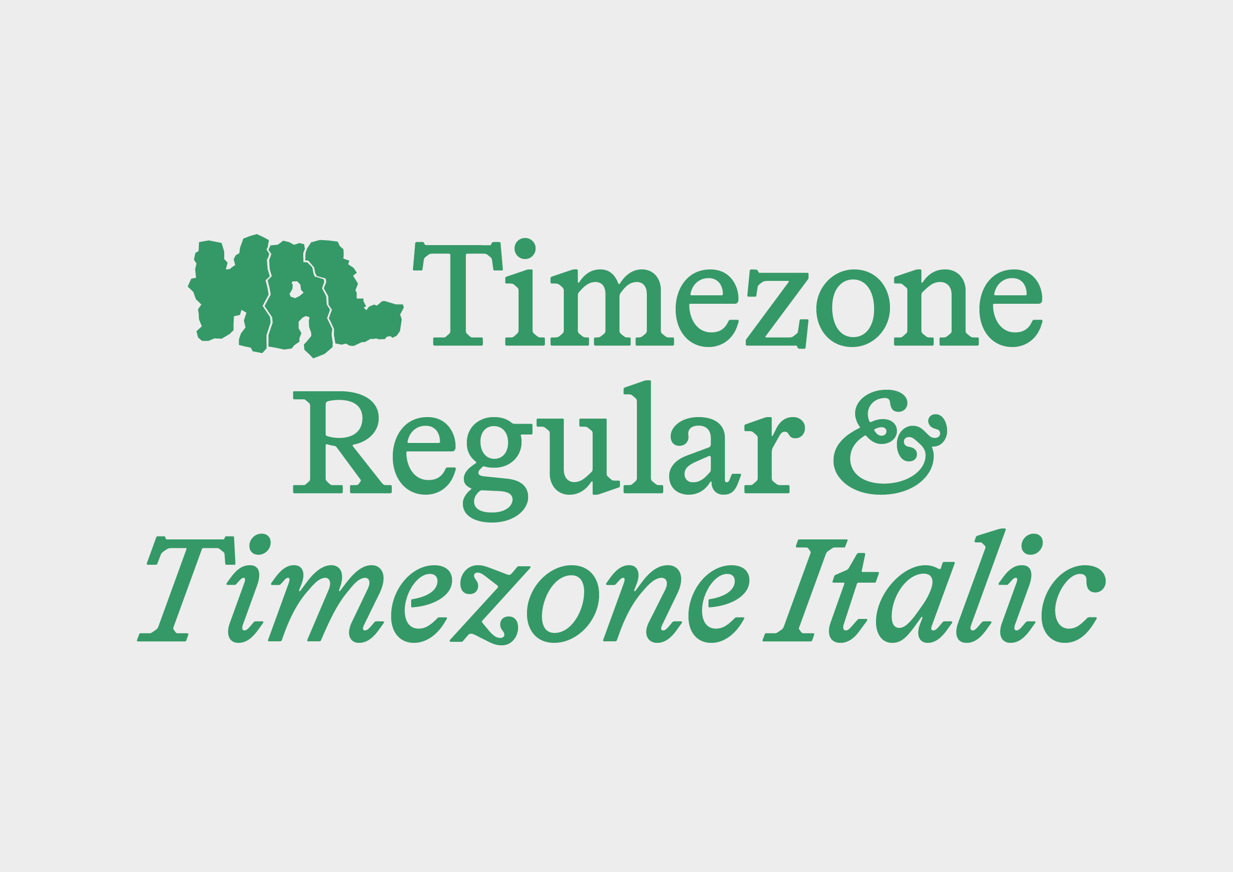 HAL Timezone Italic Font preview