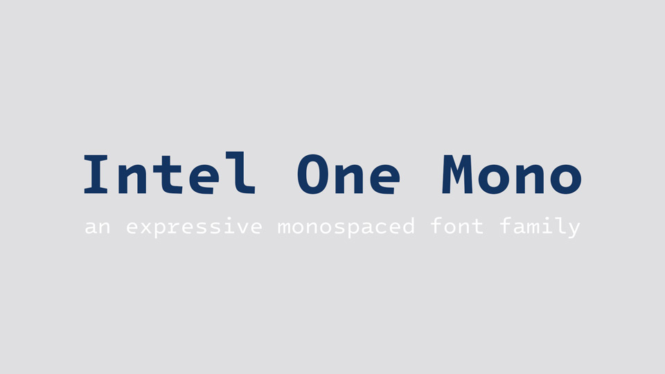 Intel One Mono Bold Italic Font preview