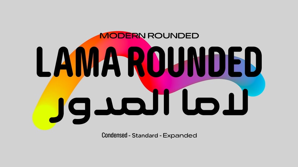 Lama Rounded Expanded Light Expanded Italic Font preview