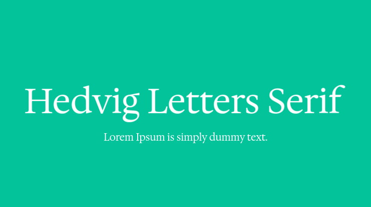 Hedvig Letters Serif Font preview