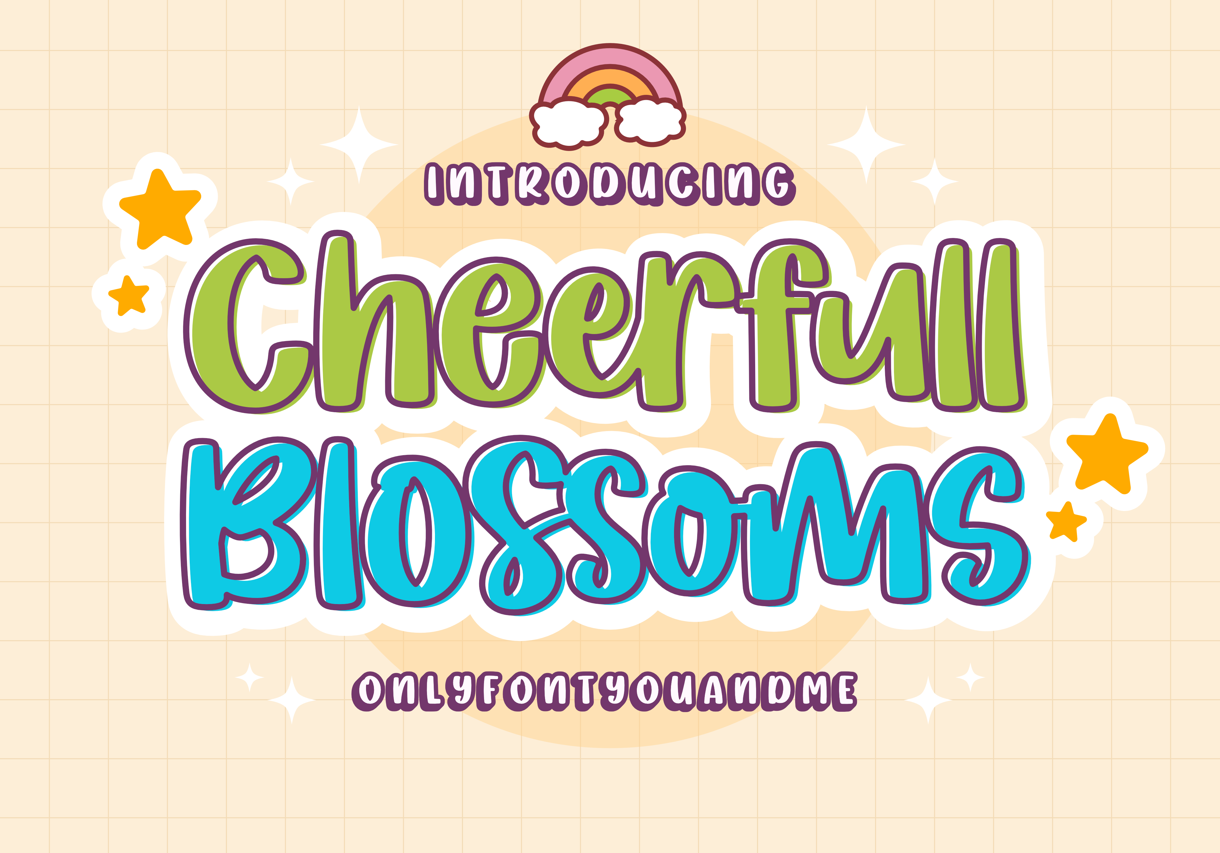 Cheerfull Blossoms Font preview