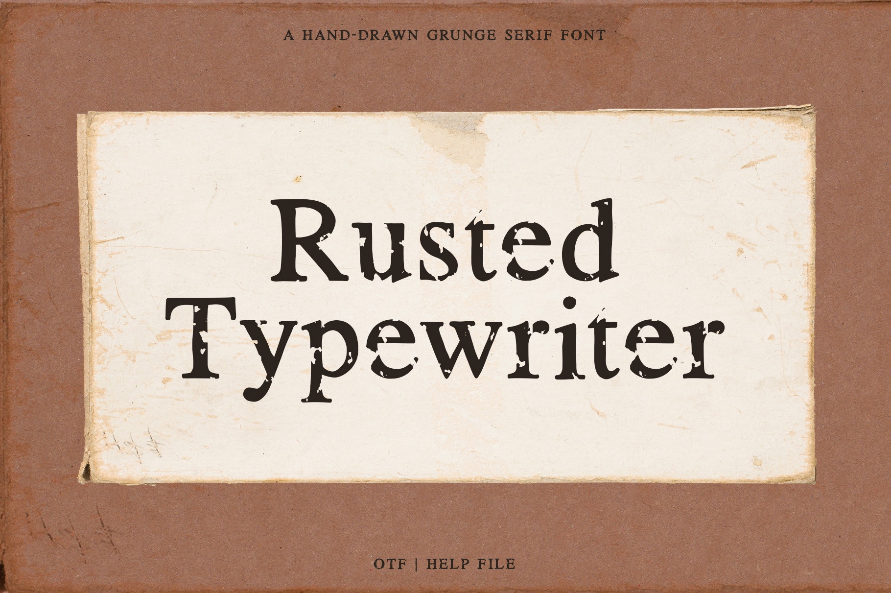 Rusted Typewriter Regular Font preview
