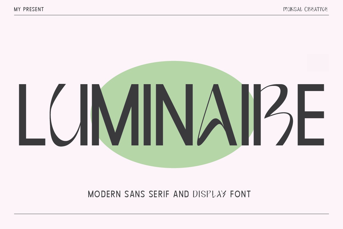 Luminaire Font preview