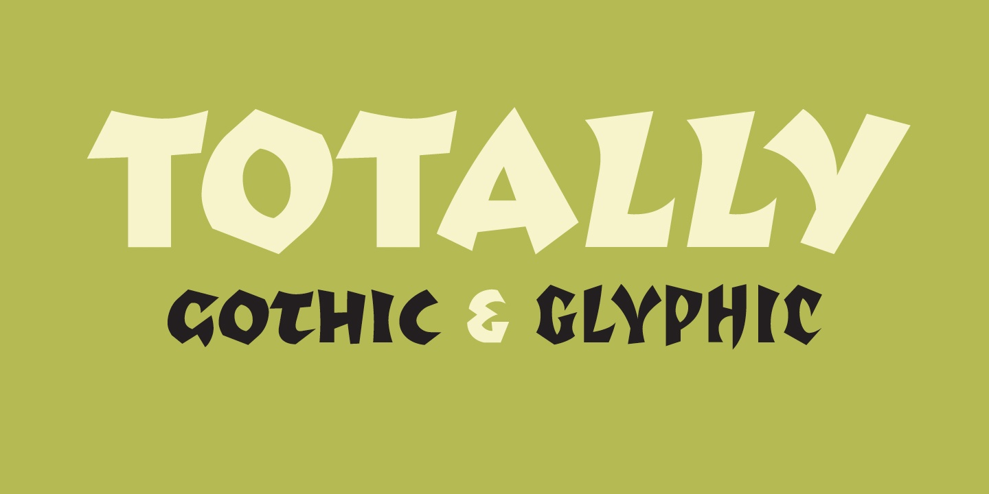 Tottaly Gothic + Glyphic Gothic Wide Caps Font preview