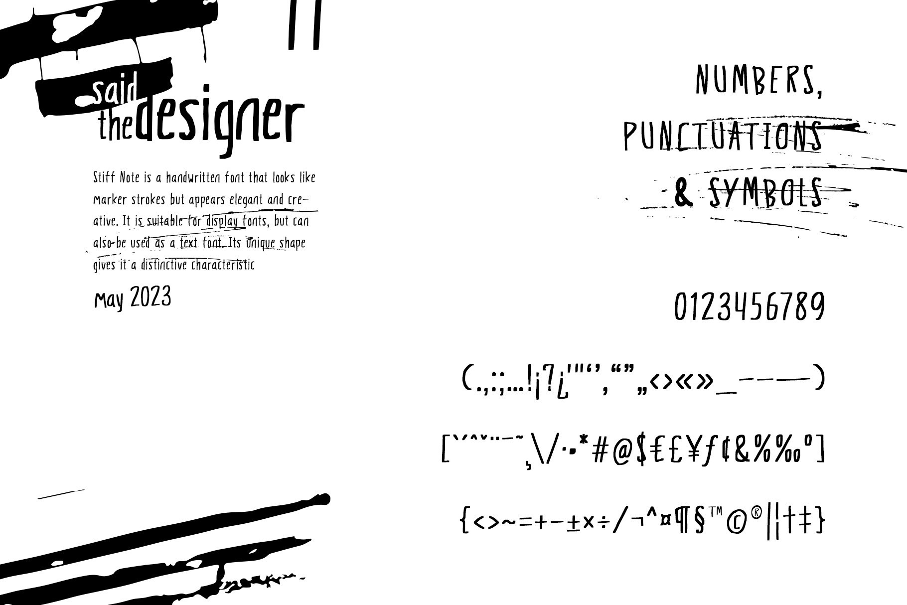 Stiff Note Regular Font preview