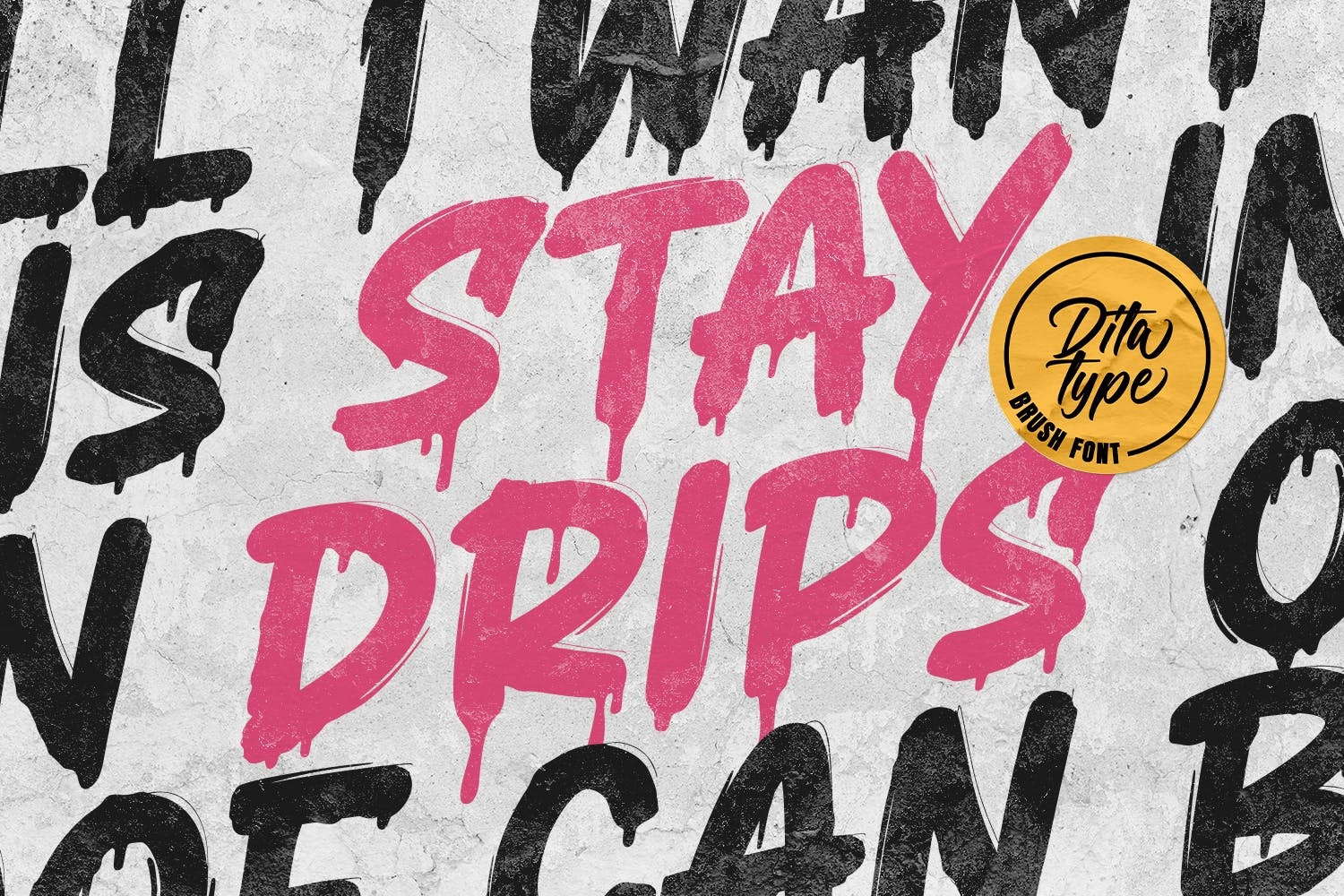 Stay Drips Regular Font preview
