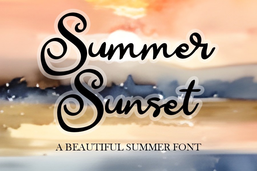 Summer Sunset Regular Font preview