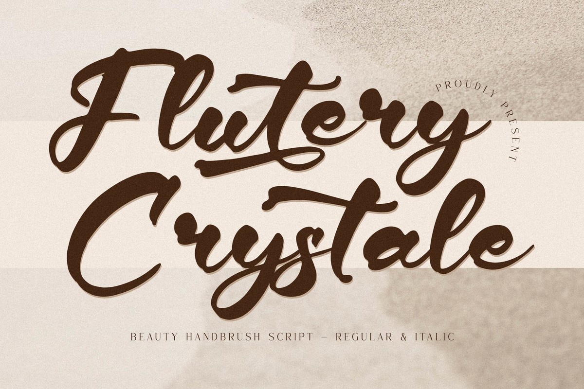 Flutery Crystale Font preview