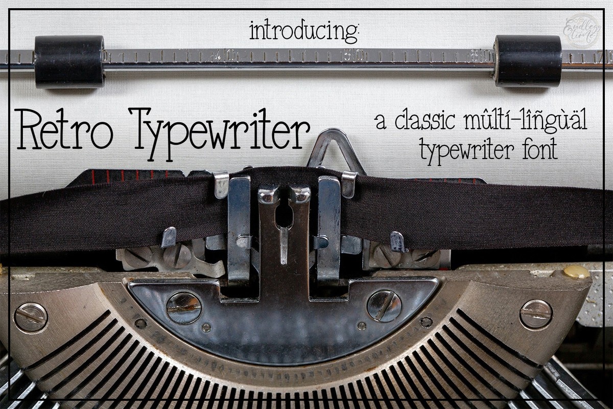 Retro Type writer Font preview