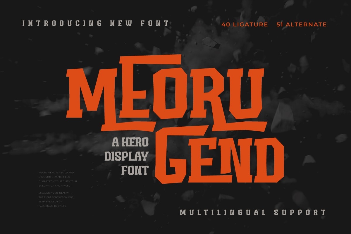 Meoru Gend Regular Font preview