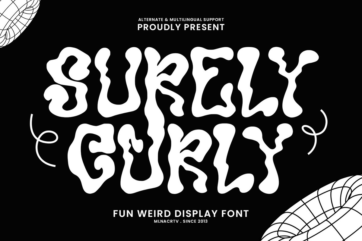 Surely Curly Font preview