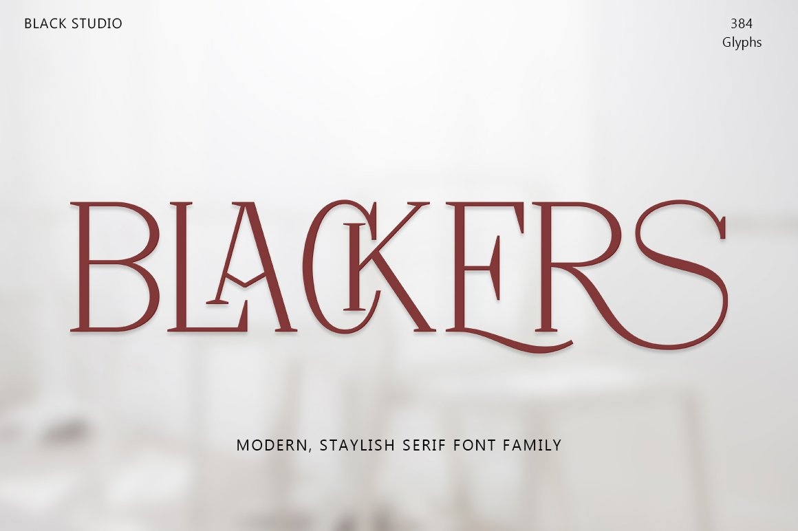 Blackers Regular Font preview
