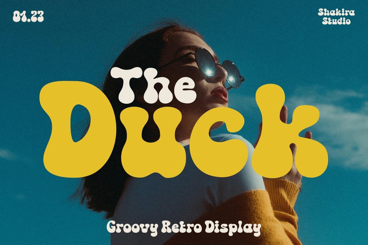 The Duck Outline Font preview