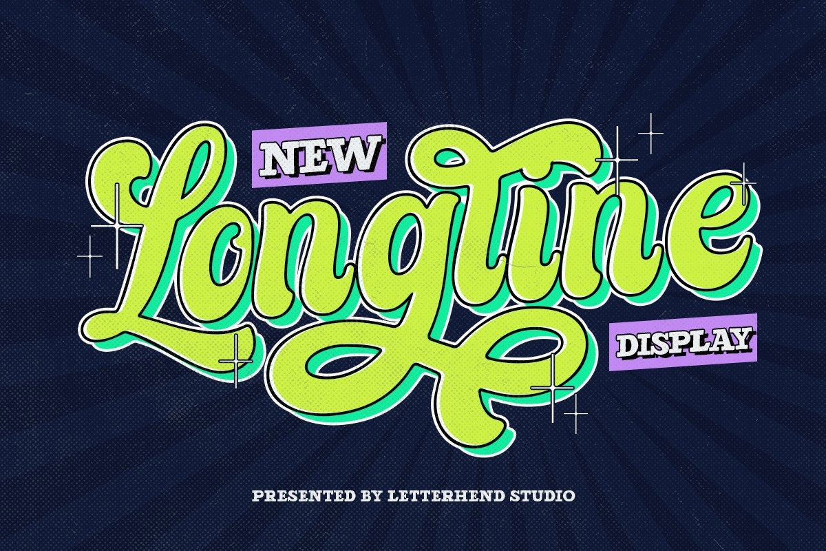 Longline Extrude Font preview