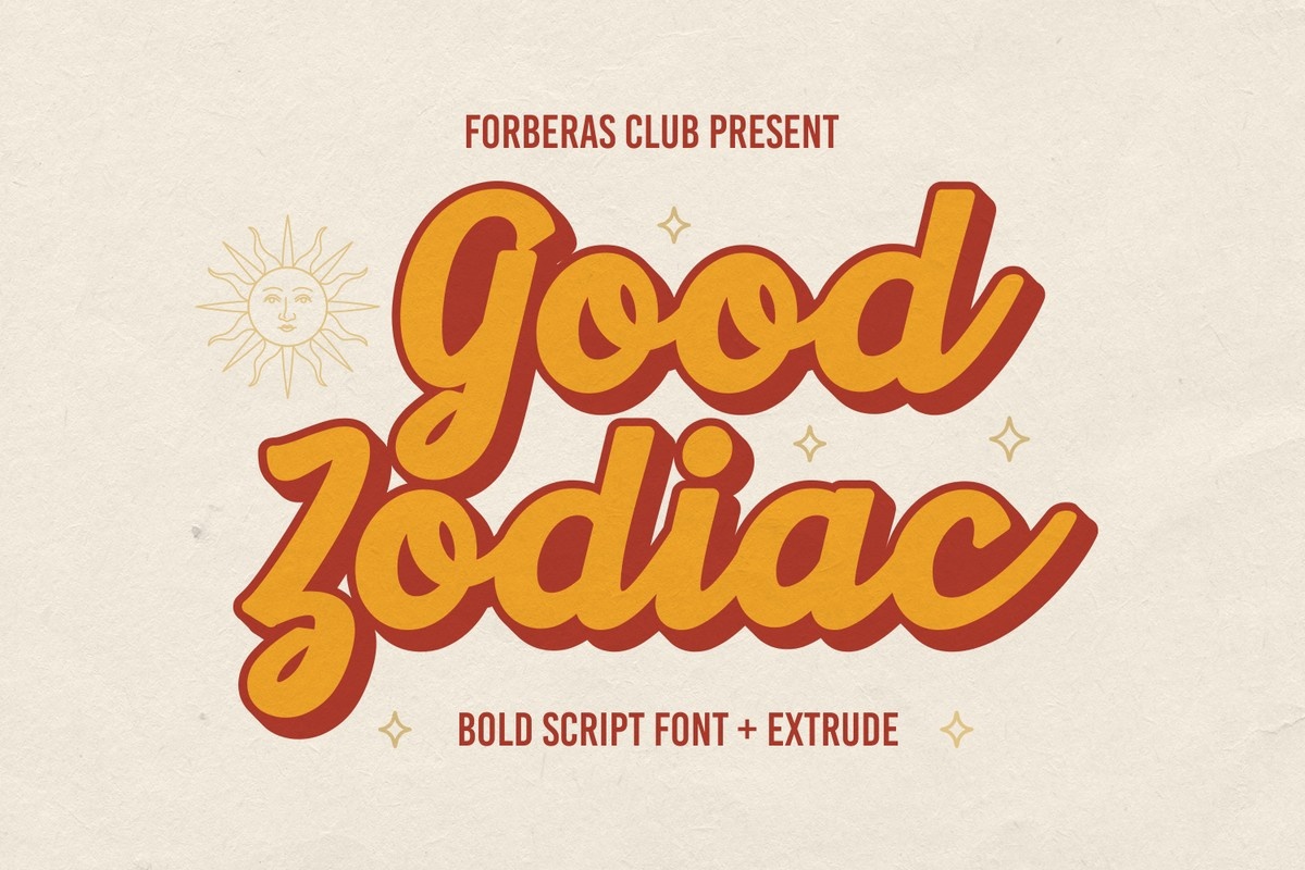 Good Zodiac Regular Font preview