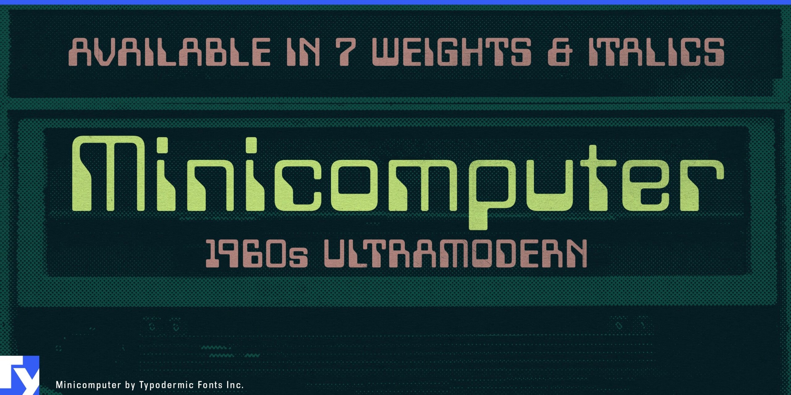 Minicomputer ExtraLight Font preview