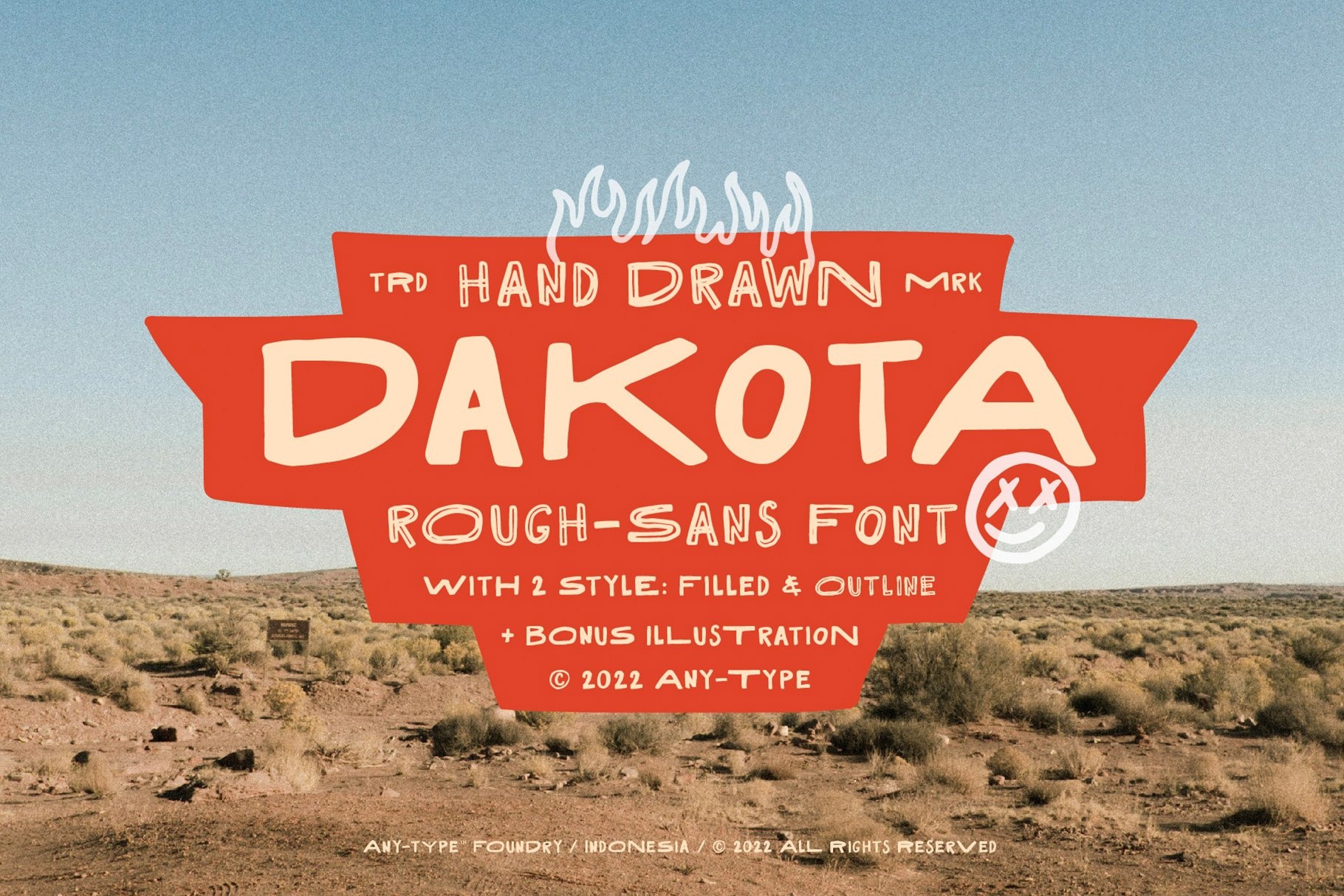 Dakota Rough Sans Regular Font preview