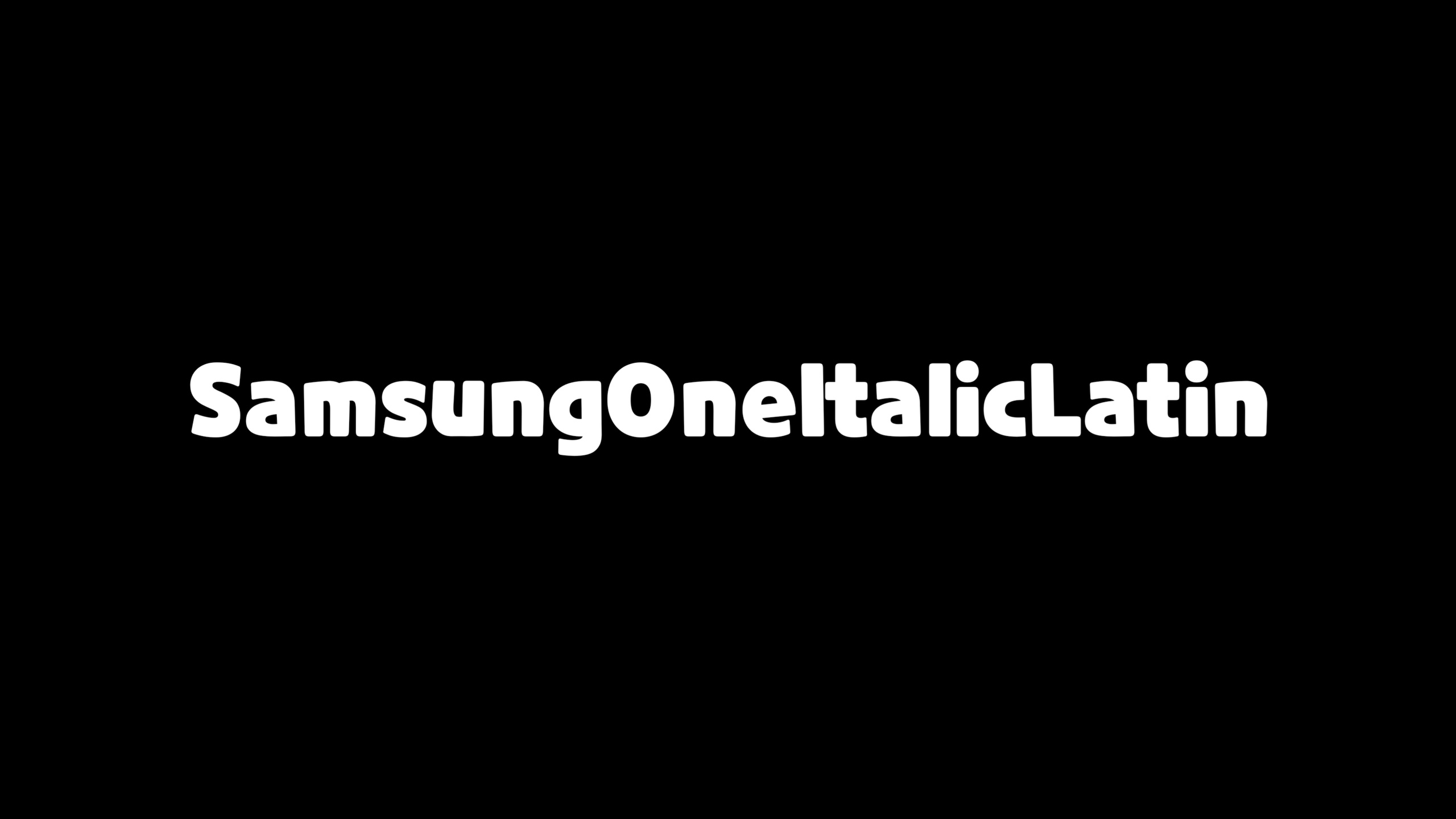 SAMSUNG ONE ITALIC LATIN 900 Font preview
