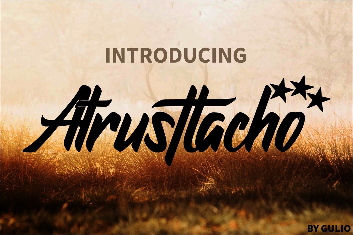 Atrusttacho Font preview