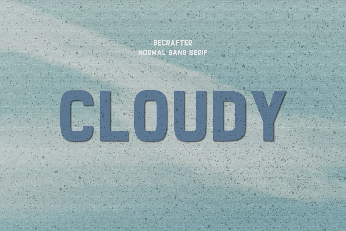 Cloudy Font preview