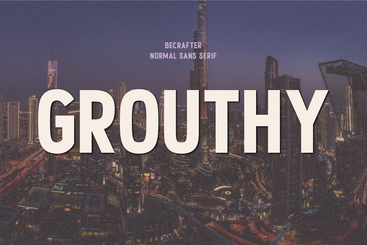 Grouthy Font preview