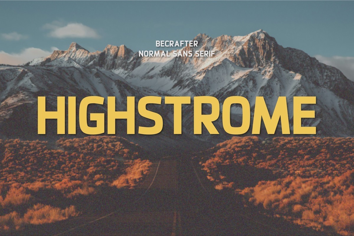 Highstrome Font preview