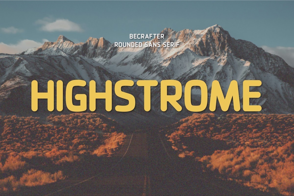 Highstrome Rounded Regular Font preview