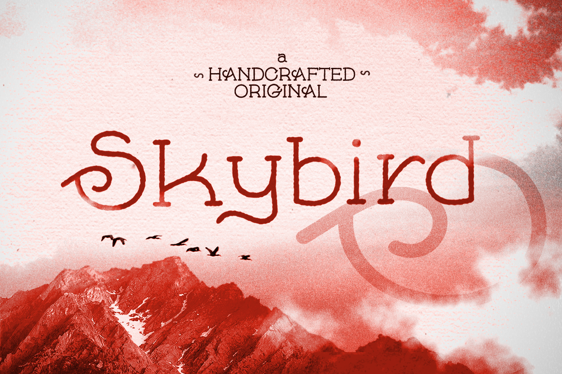 Skybird Rough Font preview