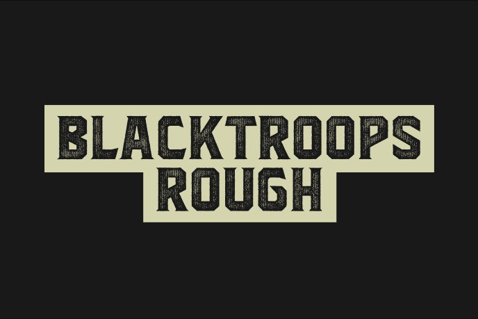 Blacktroops Rough Font preview