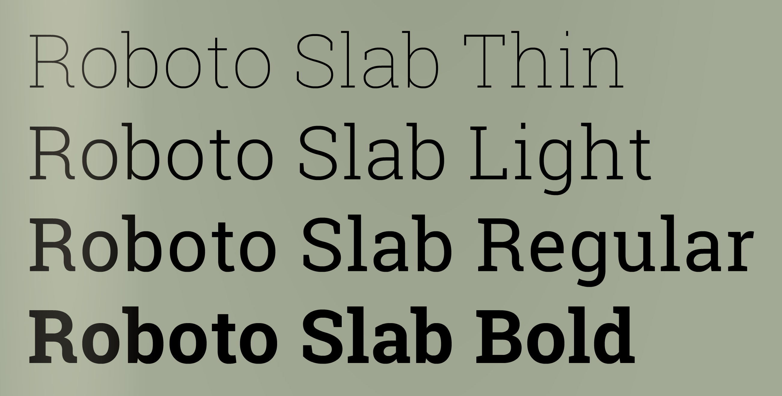 Roboto Slab Light Font preview