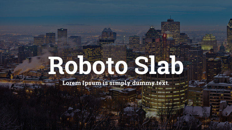 Roboto Slab Regular Font preview