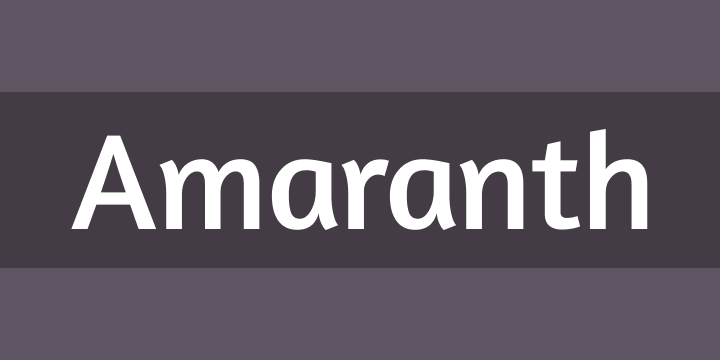 Amaranth Font preview