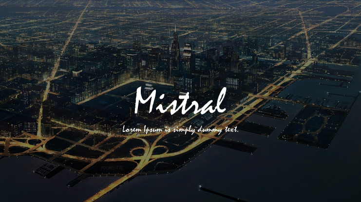 Mistral Script Font preview
