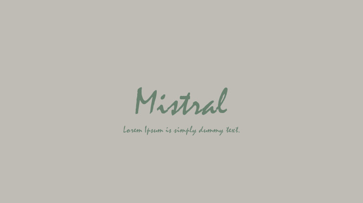 Mistral Script Font preview