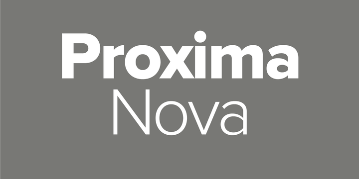 Proxima Nova Font preview