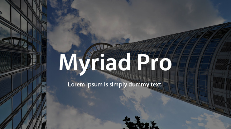 Myriad Pro SemiExtended Font preview