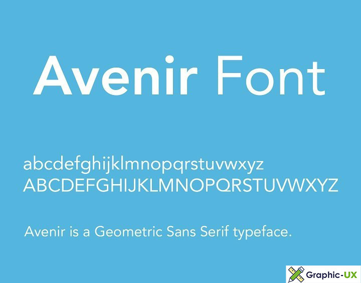 Avenir Heavy Font preview