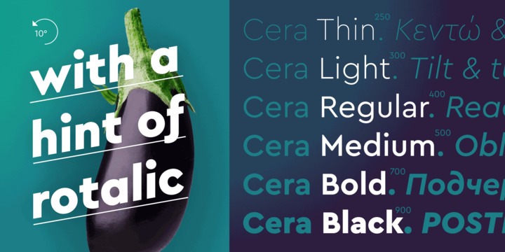 Cera Pro Regular Italic Font preview