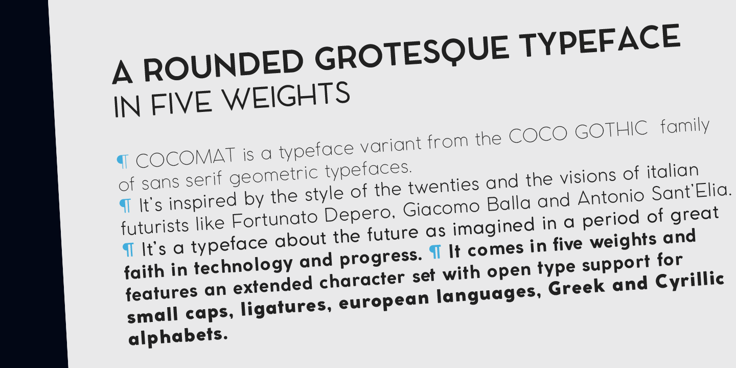 Cocomat Ultra Light Italic Font preview