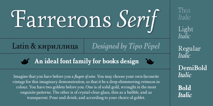 Farrerons Serif Font preview