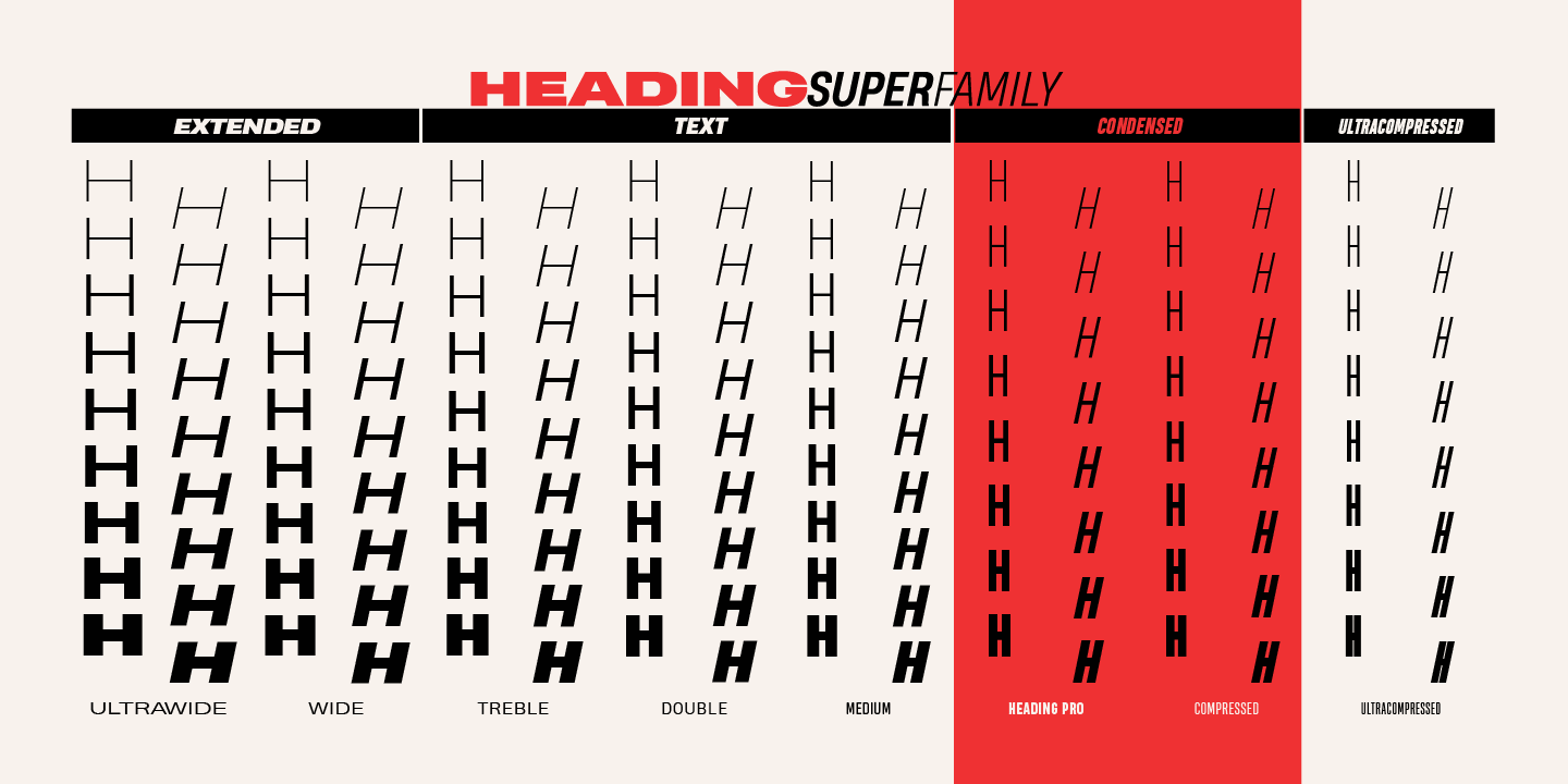 Heading Pro Extra Light Font preview
