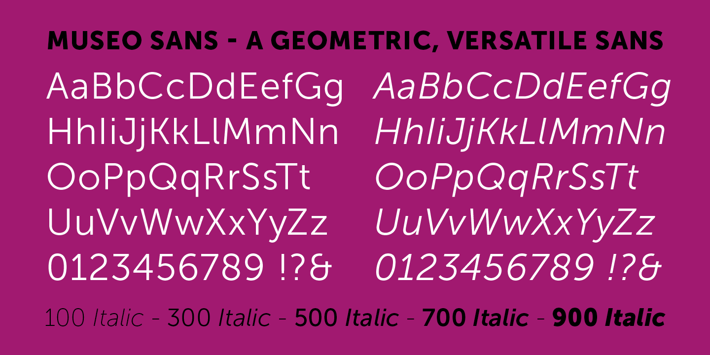 Museo Sans 900 Italic Font preview