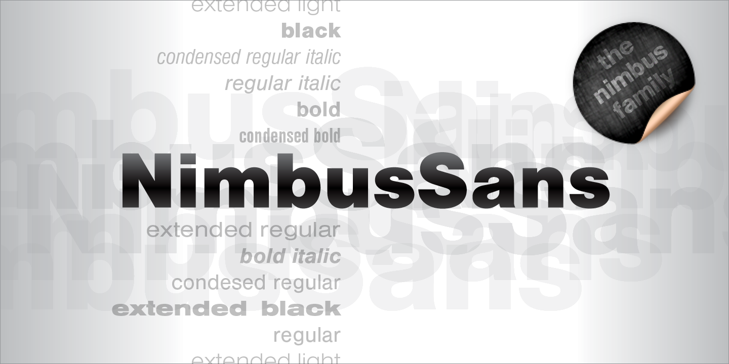 Nimbus Sans Regular Italic Font preview