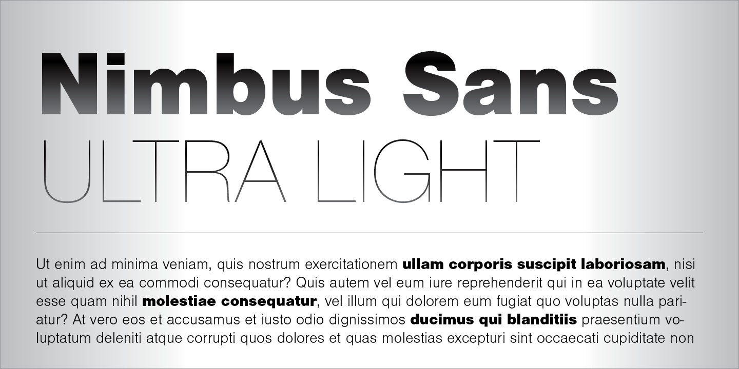 Nimbus Sans Bold Font preview