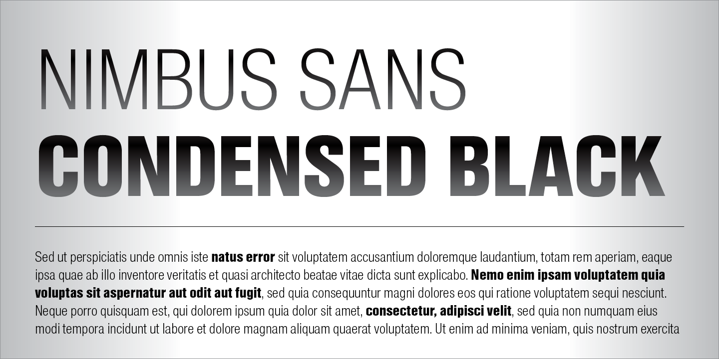 Nimbus Sans Regular Italic Font preview