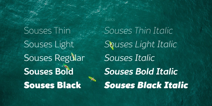 Souses  Black Italic Font preview
