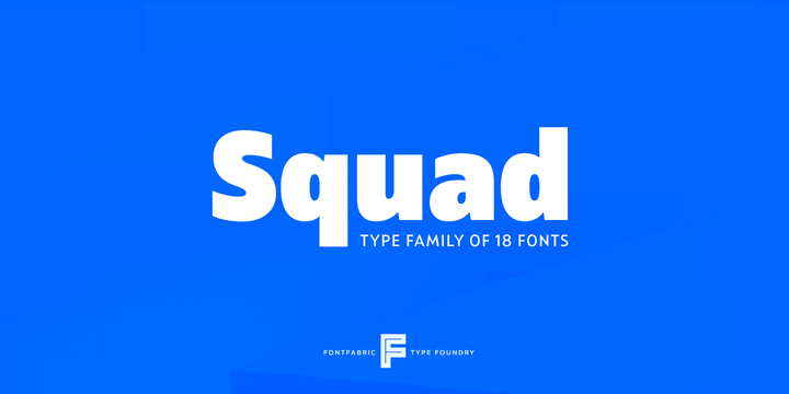 Squad  Font preview